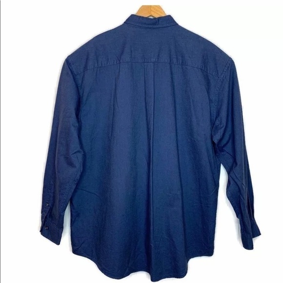 St Johns Bay Oxford Shirt Size XLXT Blue Button‎ Down Blue Office 100% Cotton - Picture 2 of 5